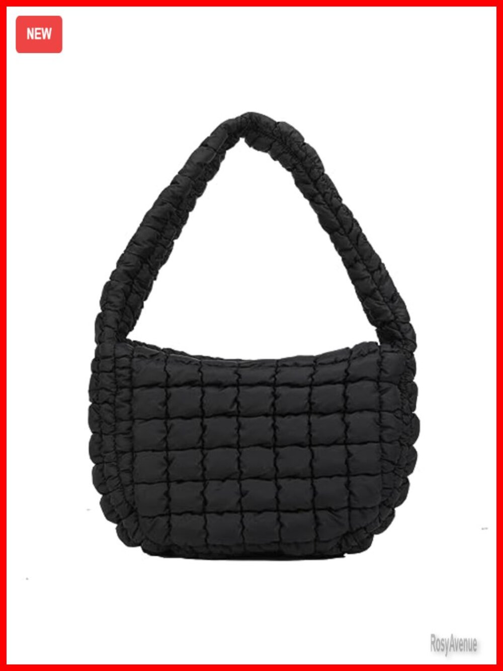 Small Puffer Tote Bag Quilted Shoulder Bag Nylon Lightweight Handbag